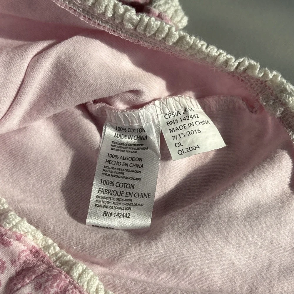 Pink Floral Baby Dress 6-9M Long‎ Sleeve Ruffle Skirt Cotton Infant Boutique EUC